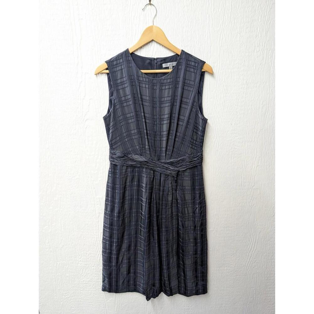 Classiques Entier Silk Blend Plaid Sleeveless Dress Academia Preppy Classic 10